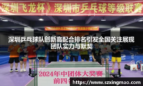 深圳乒乓球队创新高配合排名引发全国关注展现团队实力与默契
