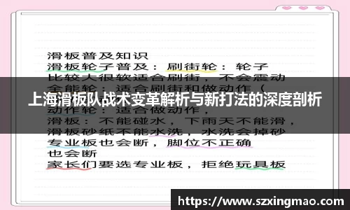 上海滑板队战术变革解析与新打法的深度剖析